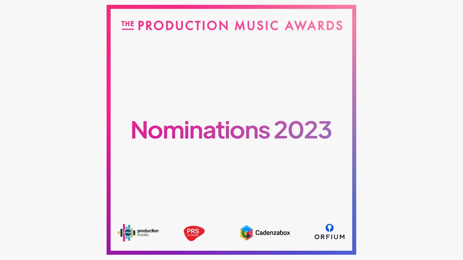 Production Music Awards announces nominations