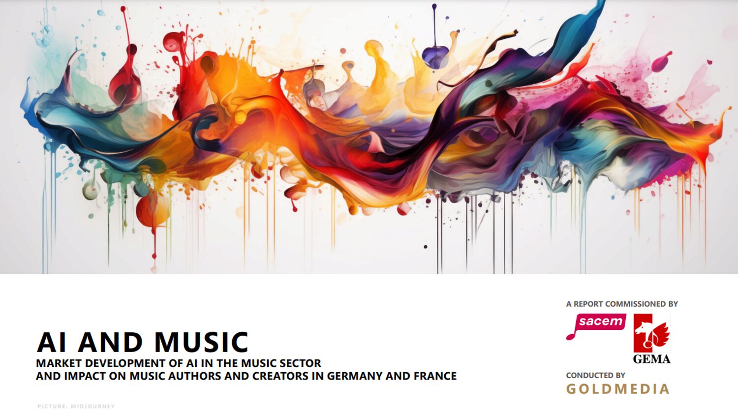 SACEM and GEMA present Goldmedia study on the impact of generative AI in music 