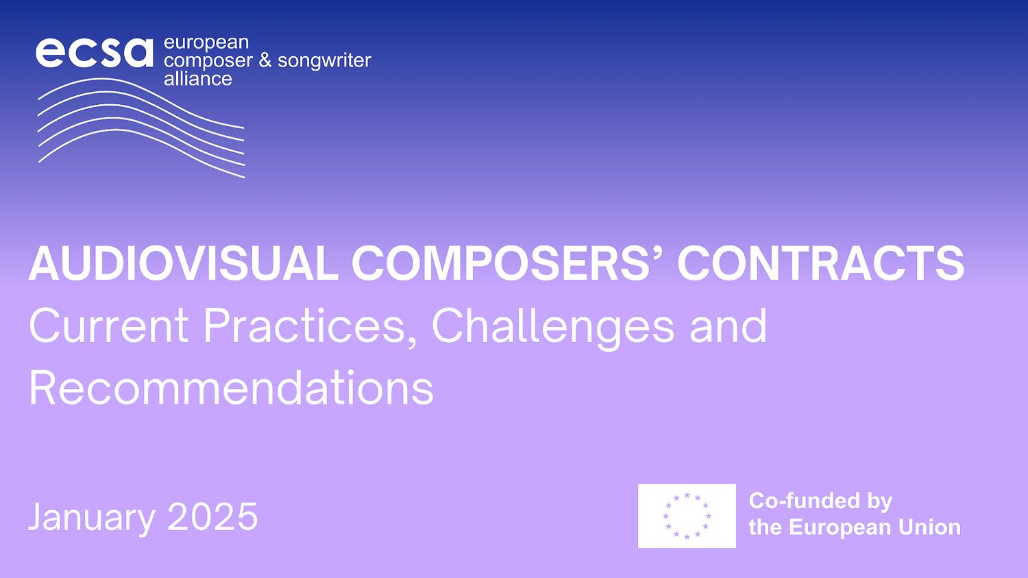 ECSA publishes Report on Audiovisual Composers' Contracts