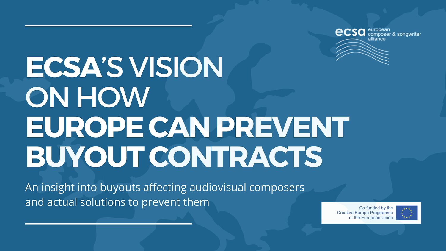ECSA’s Vision on how Europe can prevent buyout contracts