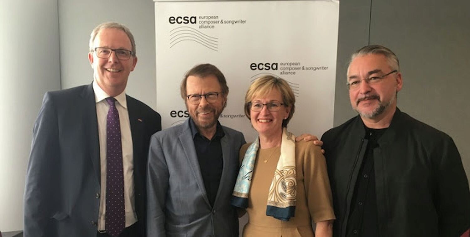 Composer, songwriter and ABBA-member Björn Ulvaeus joined ECSA President Alfons Karabuda and MEP Axel Voss in a call to close the value gap and make sure that online platforms fairly remunerate creators.