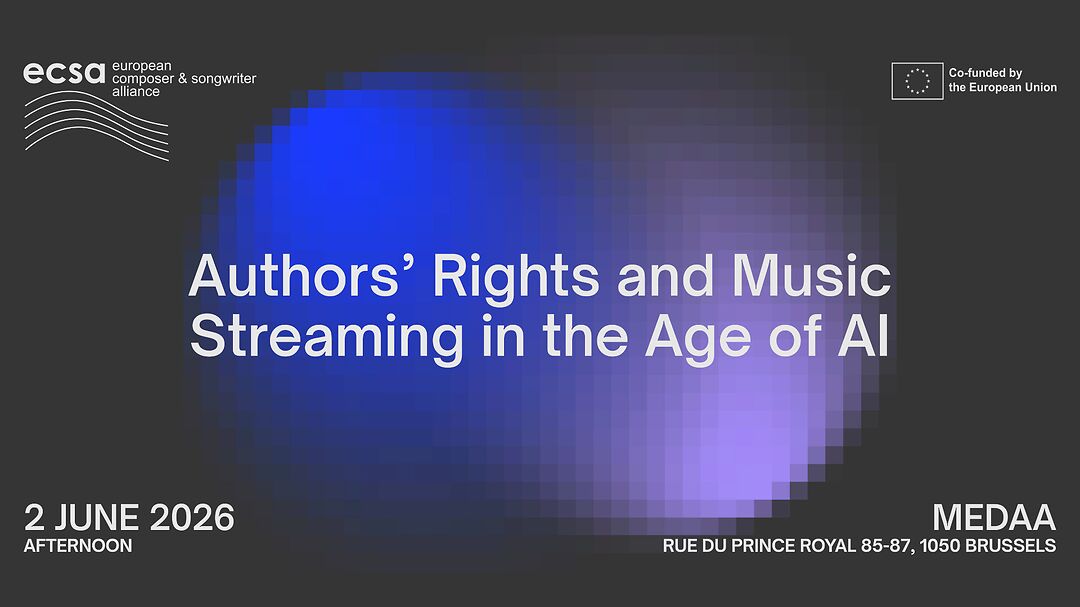 ECSA Conference "Authors’ Rights and Music Streaming in the Age of AI"