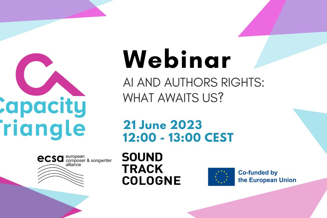 Capacity Triangle Webinar at Soundtrack_Cologne: AI and authors rights: what awaits us?