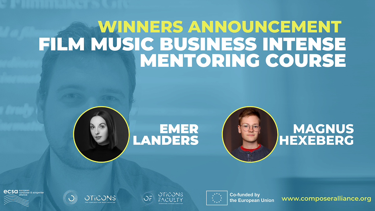 Winners announced for the “Film Music Business Career Mentoring for European Film Composers” 2023