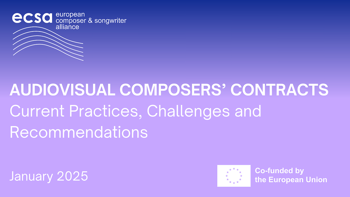 ECSA publishes Report on Audiovisual Composers' Contracts