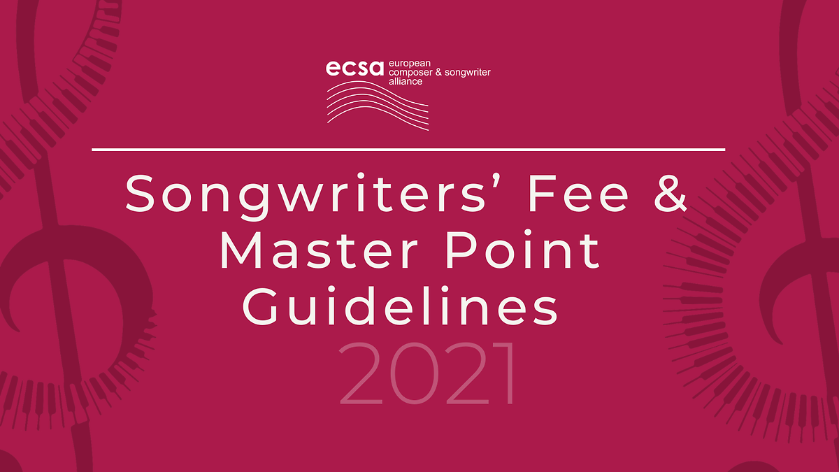 Songwriters’ Fee & Master Point Guidelines