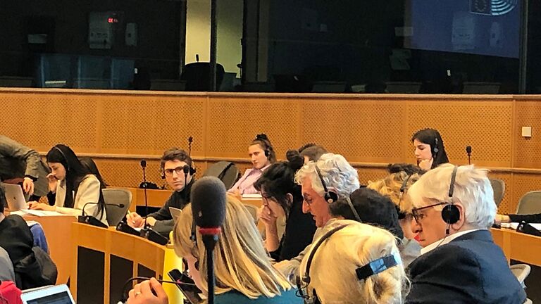 ECSA Board member Luis Ivars at stakeholders meeting in the European Parliament on an "EU framework for the social and professional situation of artists and workers in the cultural and creative sectors"