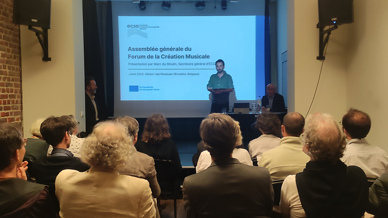 ECSA Secretary General speaks at Forum de la Création Musicale’s General Assembly